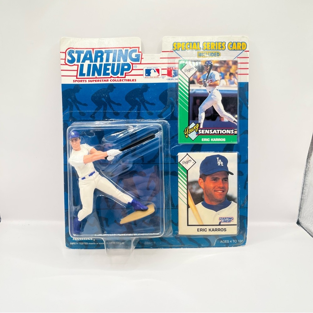 Starting Lineup Eric Karros Figure with Collector Cards - Los Angeles Dodgers